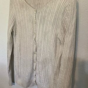 Women's Cream Cable Knit Sweater
